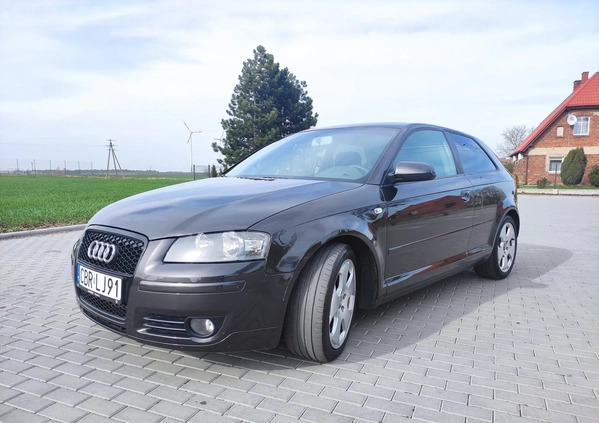 Audi A3 cena 20400 przebieg: 254422, rok produkcji 2008 z Gdańsk małe 154